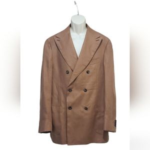 SUITSUPPLY BROWN DOUBLE BREASTED BLAZER